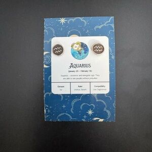 Aquarius Zodiac Earrings .925 Sterling Silver